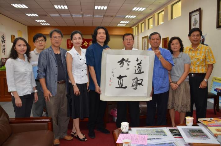 中國當代水彩畫家張翔得訪竹縣 促藝術交流